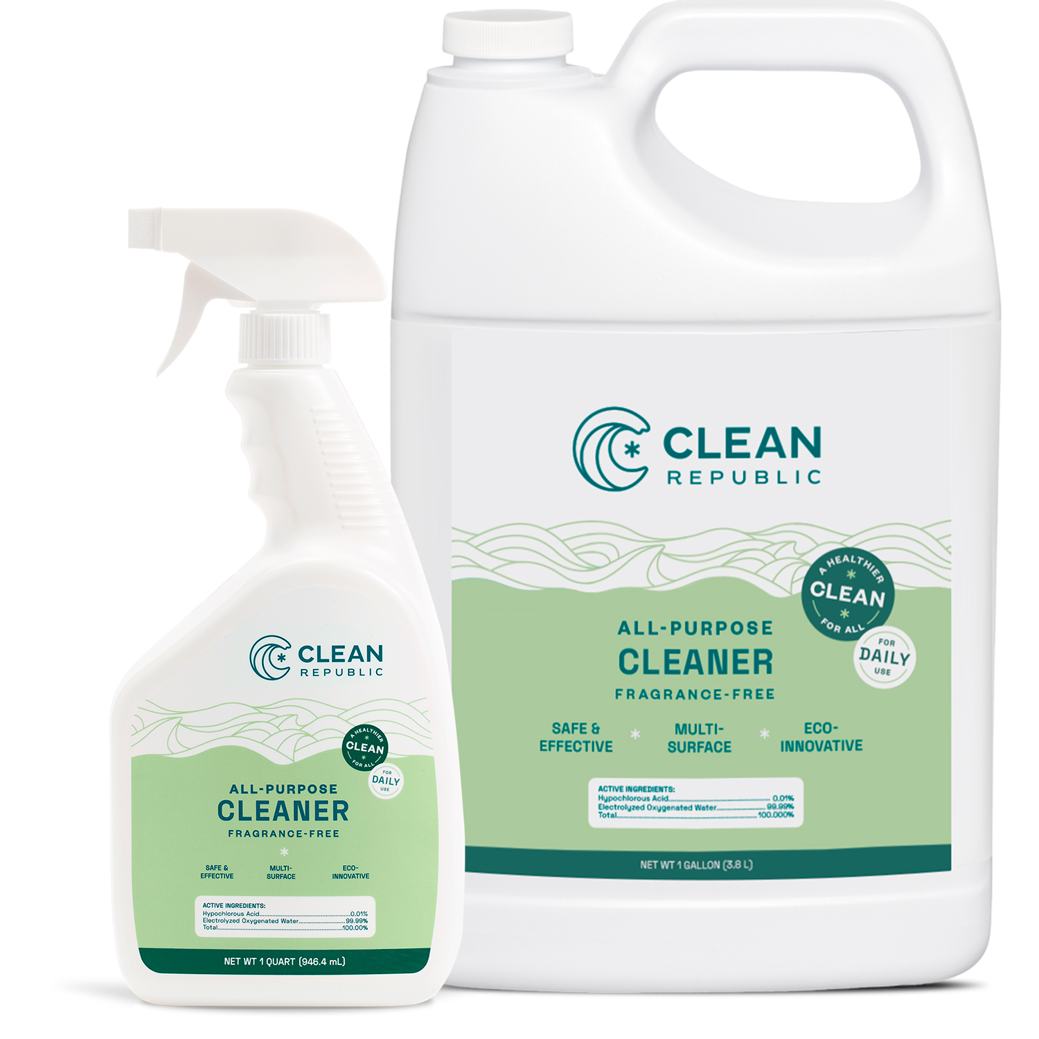 Clean Republic All-Purpose Cleaner 32 oz and Gallon