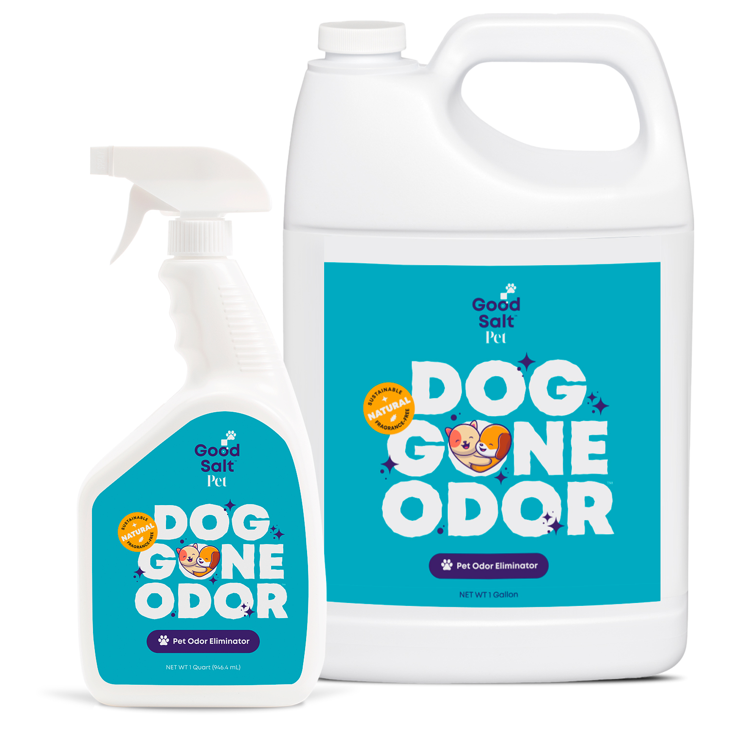 Good Salt Pet Dog Gone Odor 32 oz and 1 Gallon