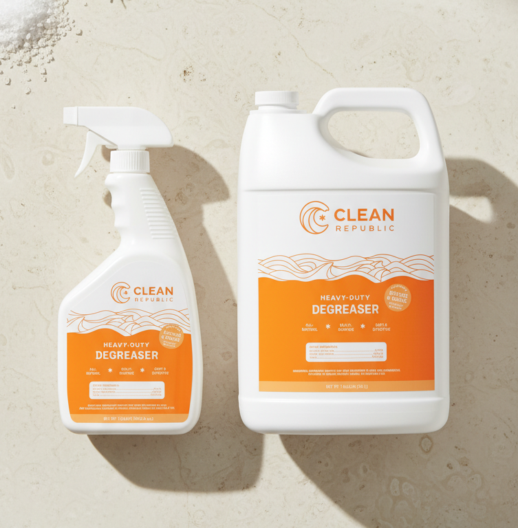 Clean Republic Heavy-Duty Degreaser 32 oz and 1 Gallon
